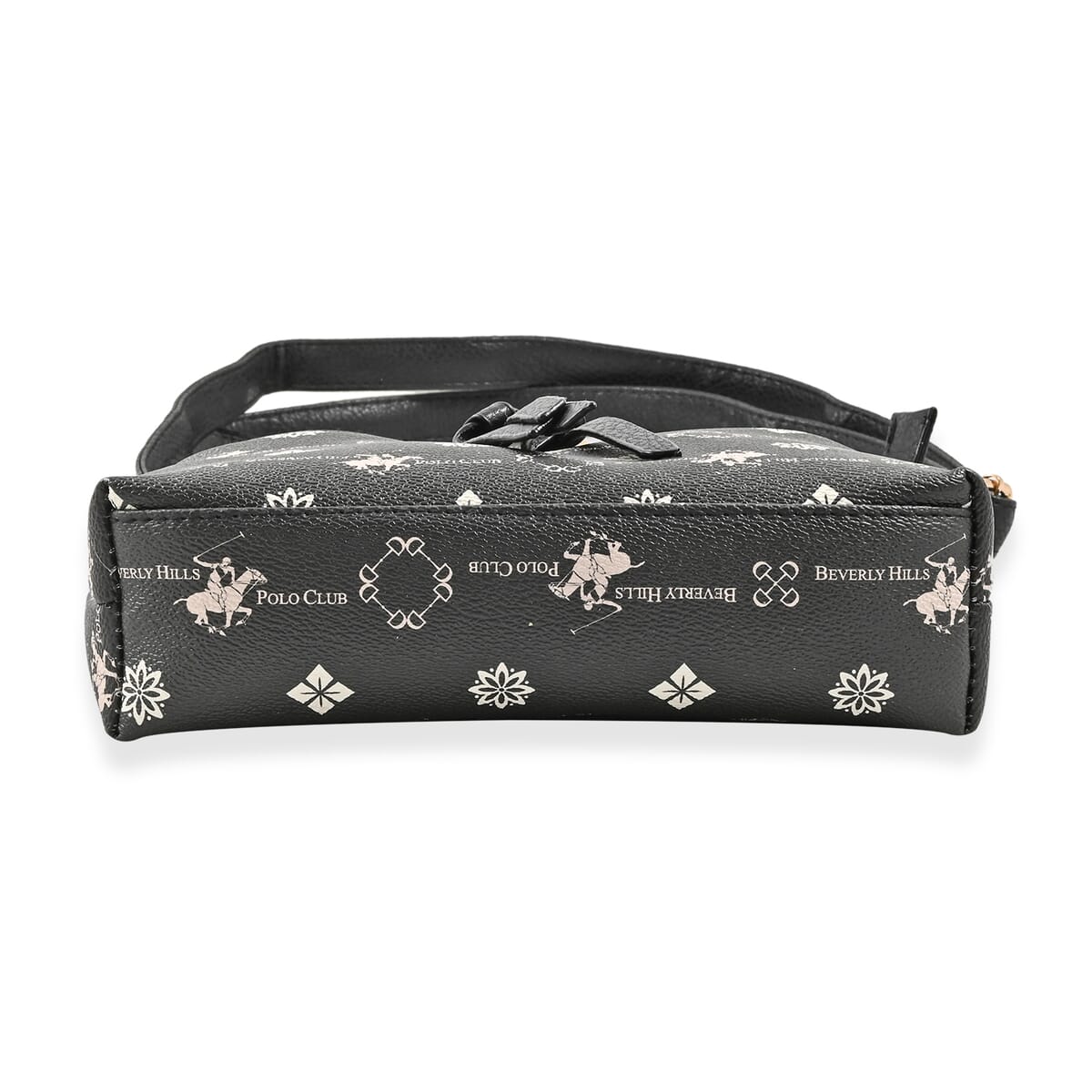 Beverly Hills Polo Club Black & White Multi Pattern Faux Leather Crossbody Bag image number 3