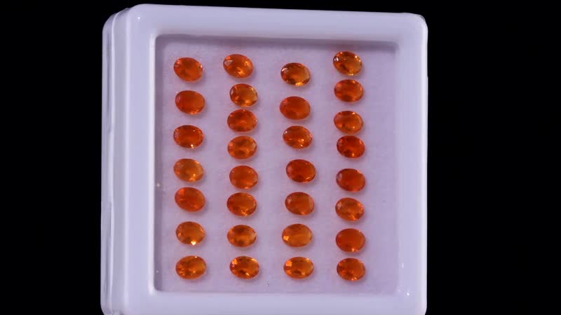 AA Fire Opal Assorted Box (Ovl 4x3 mm) 3.00 ctw