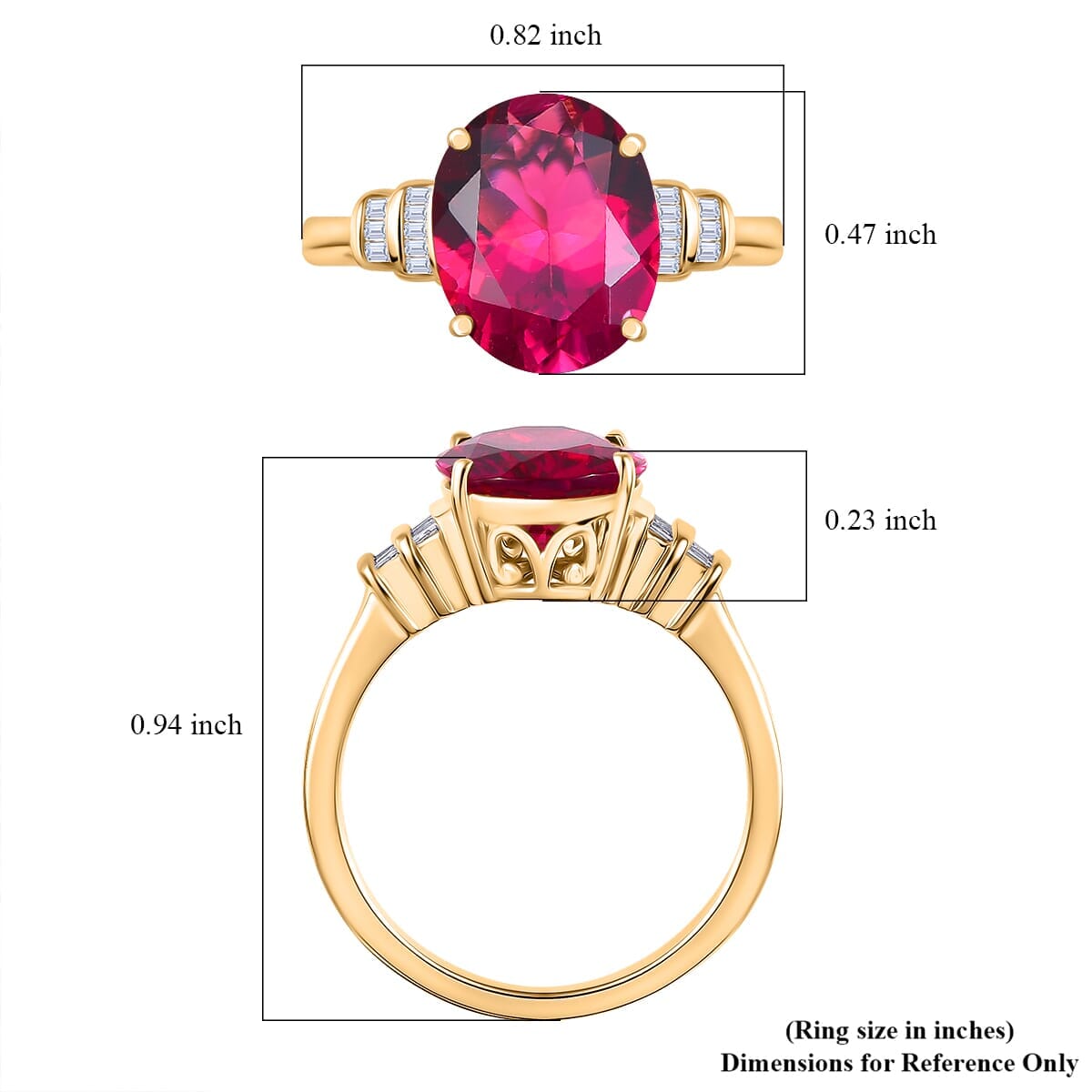 Epic Deal 10K Rose Gold Luxuriant Lab Grown Premium Bixbite, White Diamond (I2) Ring (Size 9.5) 3.50 ctw image number 5