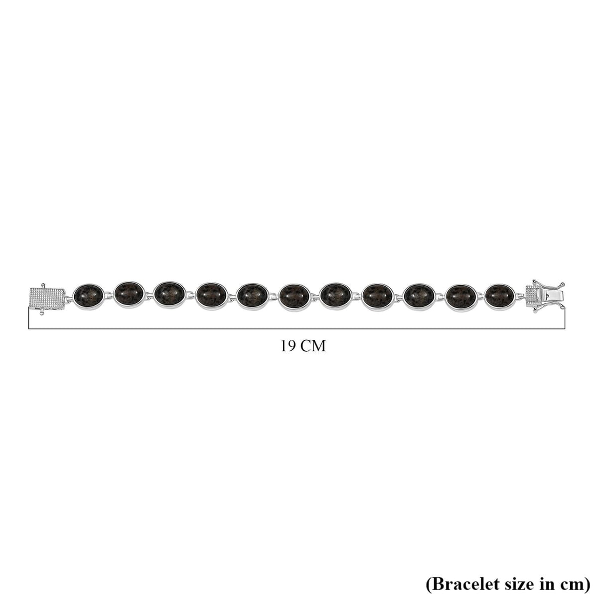 Karis Natural Yooperlite 31.30 ctw Bracelet in Platinum Bond (7.25 In) with Free UV Flash Light image number 4