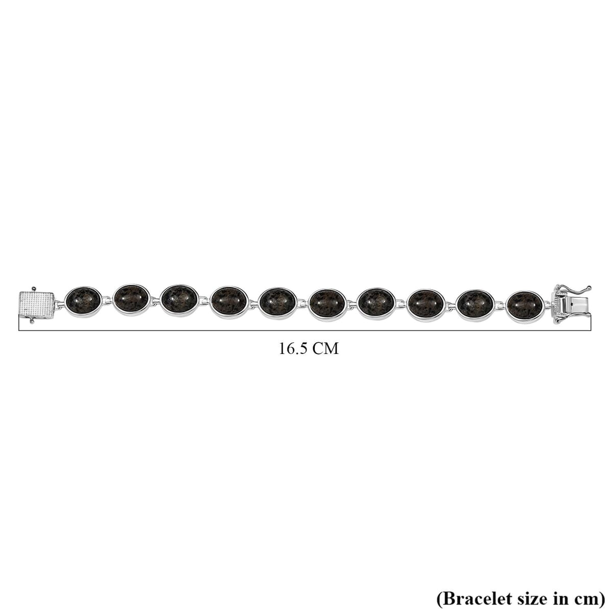 Karis Natural Yooperlite 28.25 ctw Bracelet in Platinum Bond (6.50 In) with Free UV Flash Light image number 4