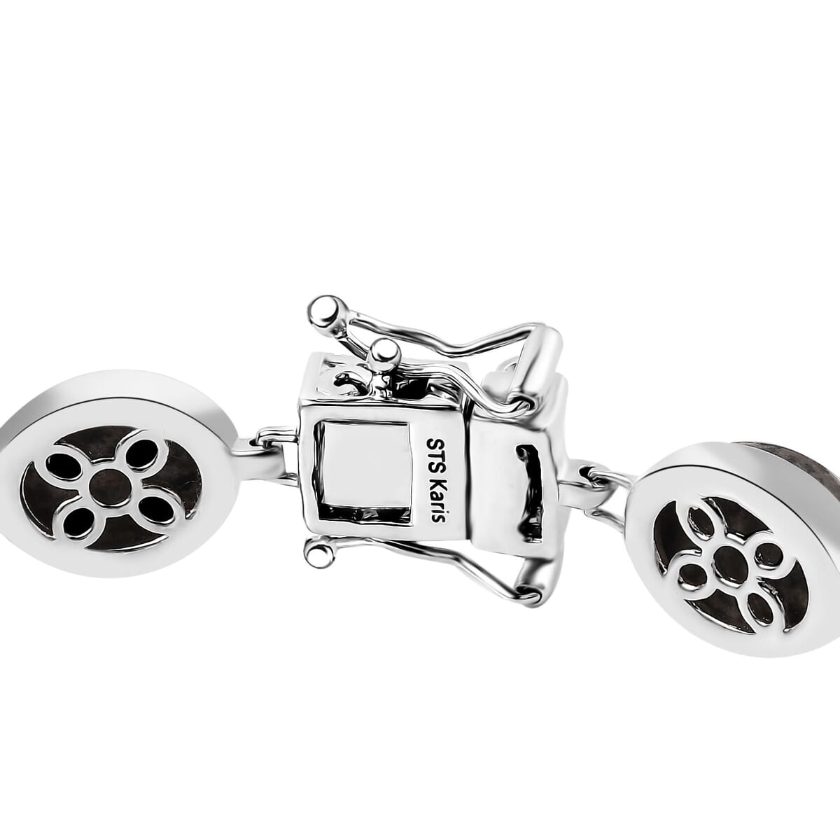 Karis Natural Yooperlite 34.00 ctw Bracelet in Platinum Bond (8.00 In) with Free UV Flash Light image number 3