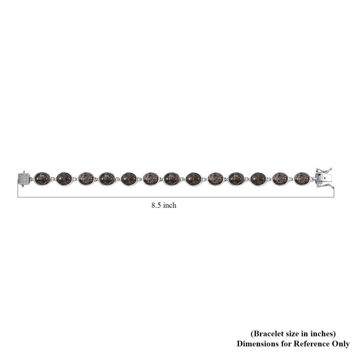 Karis Natural Yooperlite 34.00 ctw Bracelet in Platinum Bond (8.00 In) with Free UV Flash Light image number 4