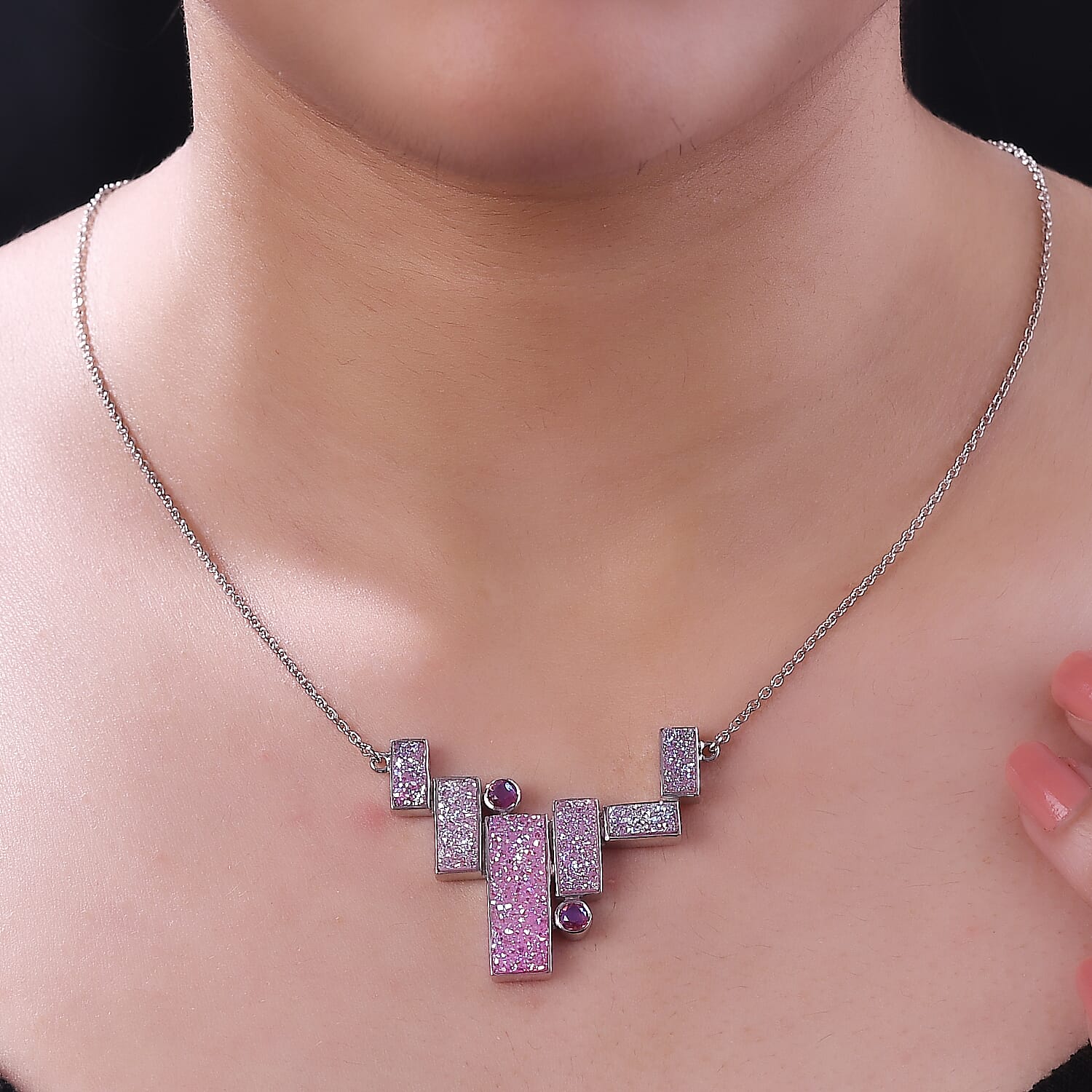 Pink Drusy Quartz - Product card gallery slide 3 (10145992245531)