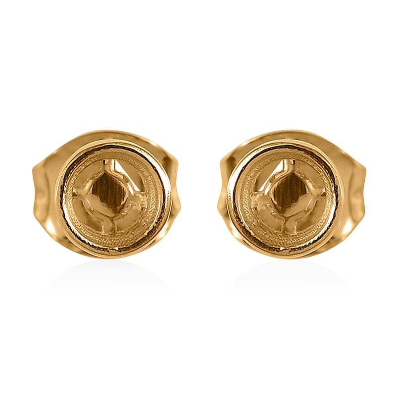 Luxoro 14K Yellow Gold Solitaire Stud Earrings 1 Grams