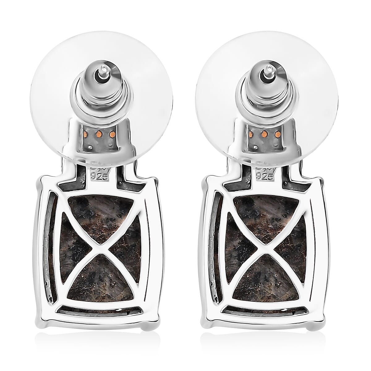 D'Joy Natural Yooperlite and Multi Gemstone 11.60 ctw Earrings in Rhodium Over Sterling Silver with Free UV Flash Light