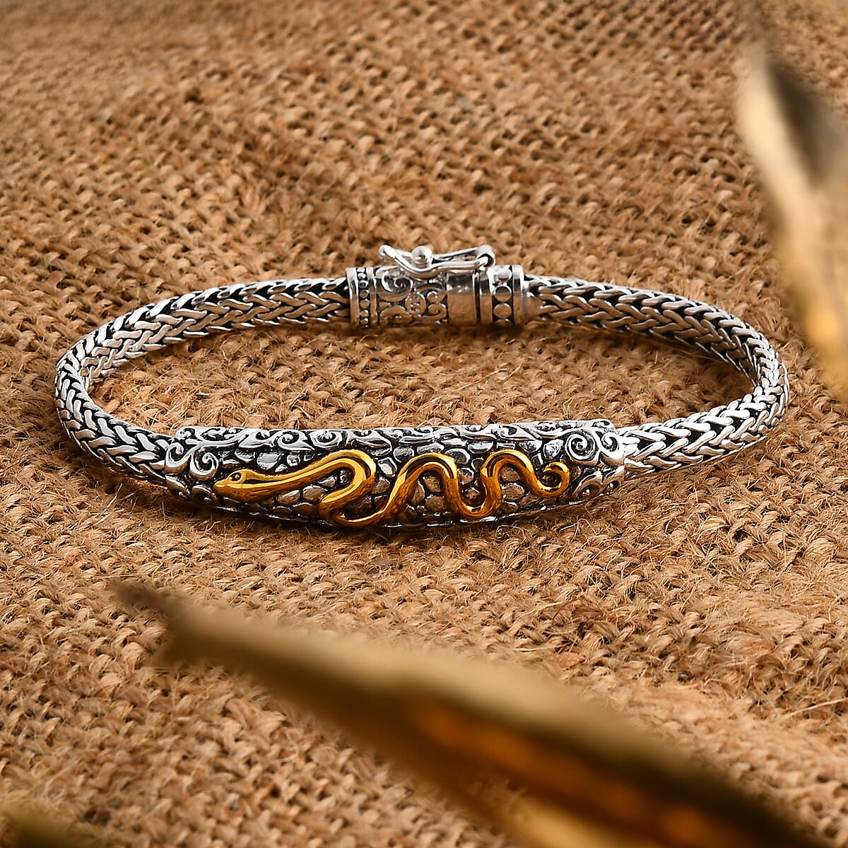 Bali Legacy Tulangnaga Chain with Snake Bracelet in Sterling Silver (6.50 In) 20.85 Grams image number 1