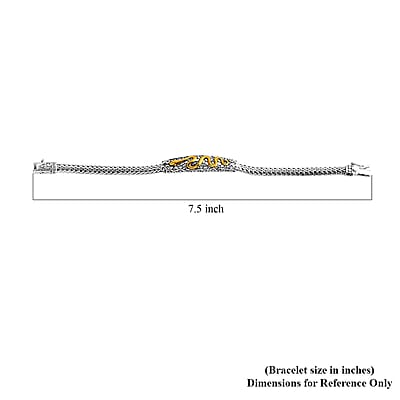 D'Joy Bali Legacy Tulang Naga Chain with Snake Bracelet in 22K Vermeil YG Over and Sterling Silver (6.50 In) 20.85 Grams