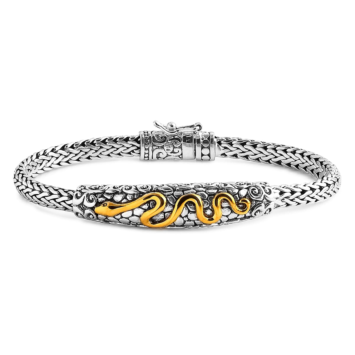 Bali Legacy Tulangnaga Chain with Snake Bracelet in Sterling Silver (7.25 In) 22.90 Grams image number 0