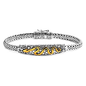 Bali Legacy Tulangnaga Chain with Snake Bracelet in Sterling Silver (8.00 In) 25.10 Grams