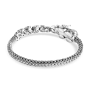 D'Joy Bali Legacy Tulangnaga Chain Pixiu Bracelet in Sterling Silver (7.25 In) 30.40 Grams