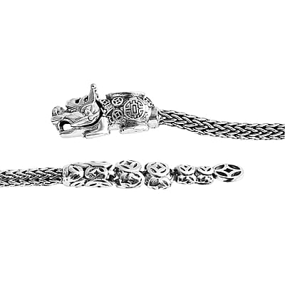 D'Joy Bali Legacy Tulangnaga Chain Pixiu Bracelet in Sterling Silver (7.25 In) 30.40 Grams
