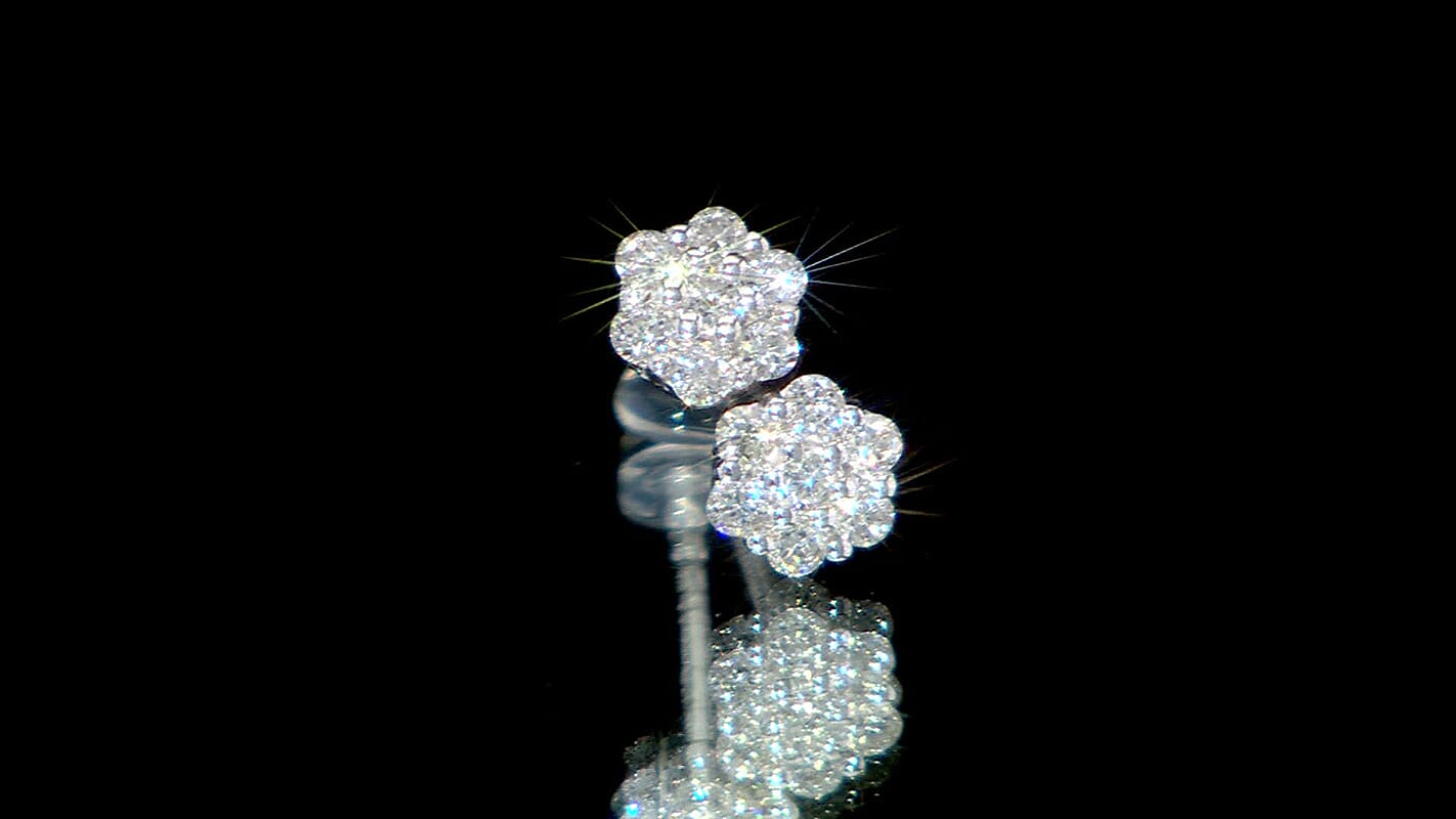 Lab Grown Diamond (SI) 0.25 ctw Stud Earrings in Rhodium Over Sterling Silver