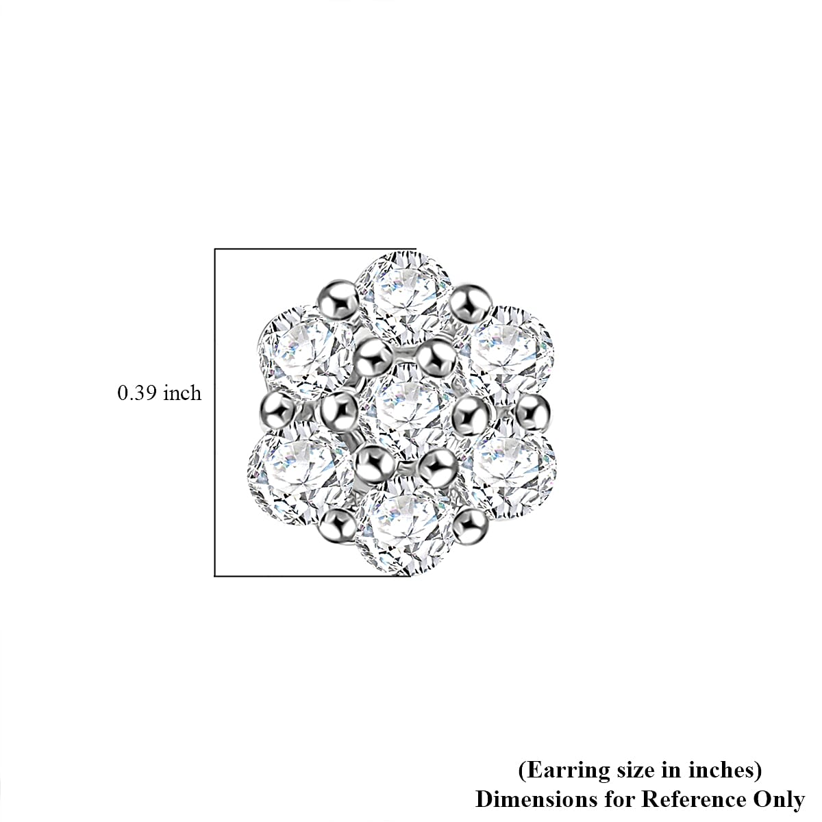 Lab Grown Diamond (SI) 0.25 ctw Stud Earrings in Rhodium Over Sterling Silver image number 4