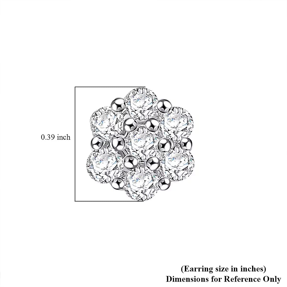 Lab Grown Diamond (SI) 0.25 ctw Stud Earrings in Rhodium Over Sterling Silver image number 6