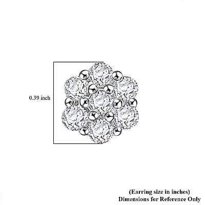 Lab Grown Diamond (SI) 0.25 ctw Stud Earrings in Rhodium Over Sterling Silver