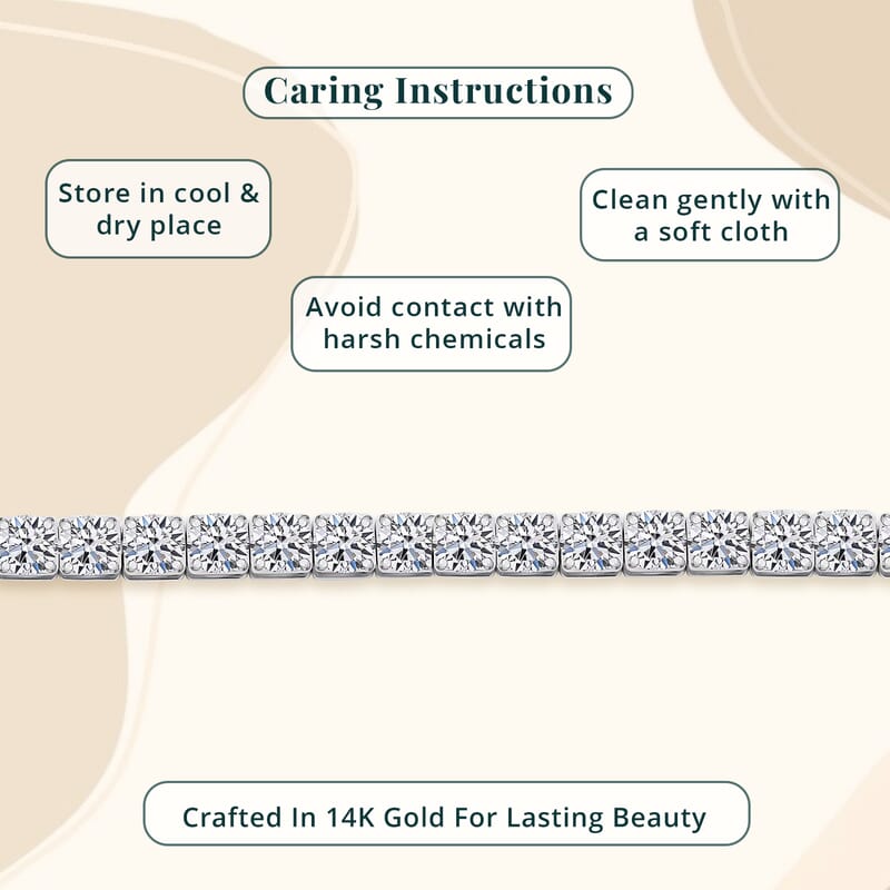 Luxuriant Lab Grown Diamond 3.00 ctw Bracelet in 14K White Gold (7.00 In) 5.24 Grams
