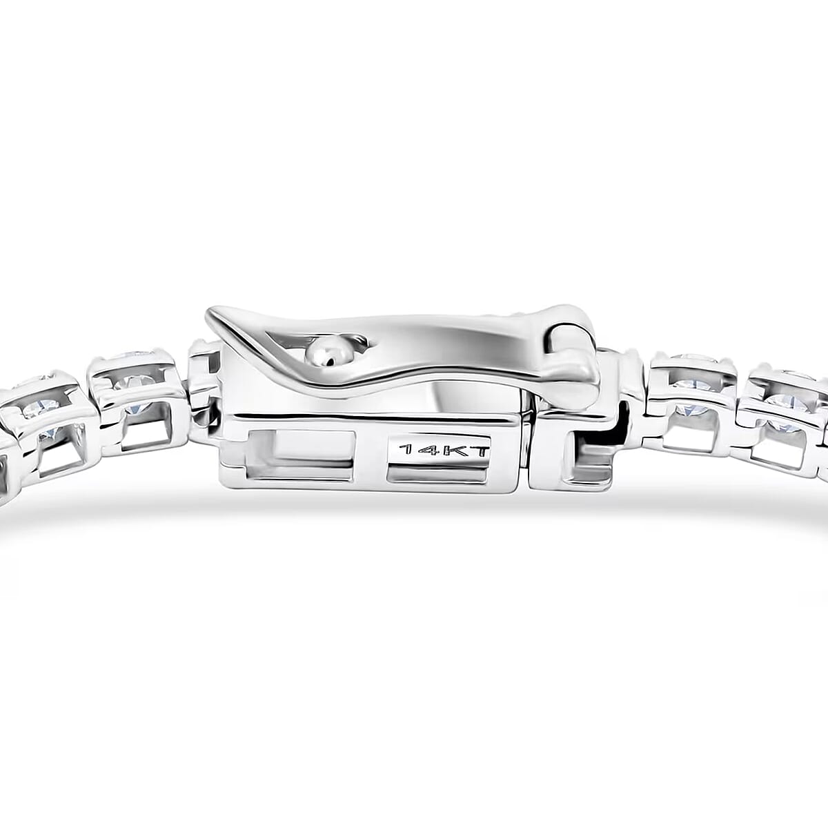 Luxuriant Lab Grown Diamond 3.00 ctw Bracelet in 14K White Gold (7.00 In) 5.24 Grams image number 7
