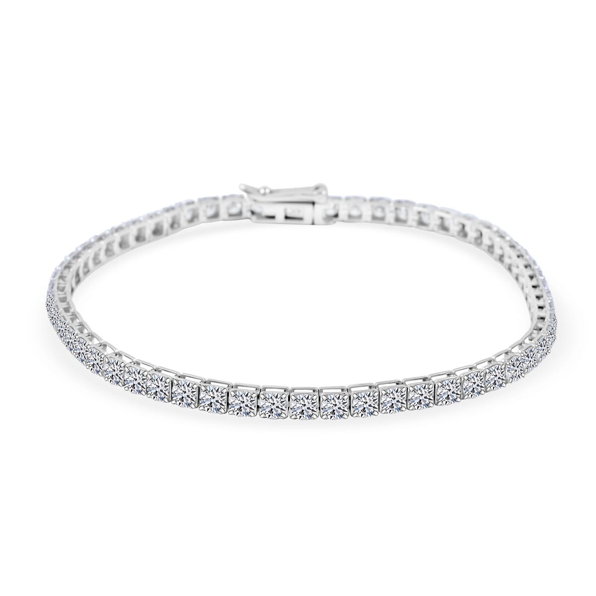 Luxuriant Lab Grown Diamond 5.00 ctw Bracelet in 14K White Gold (7.00 In) 5.42 Grams image number 1