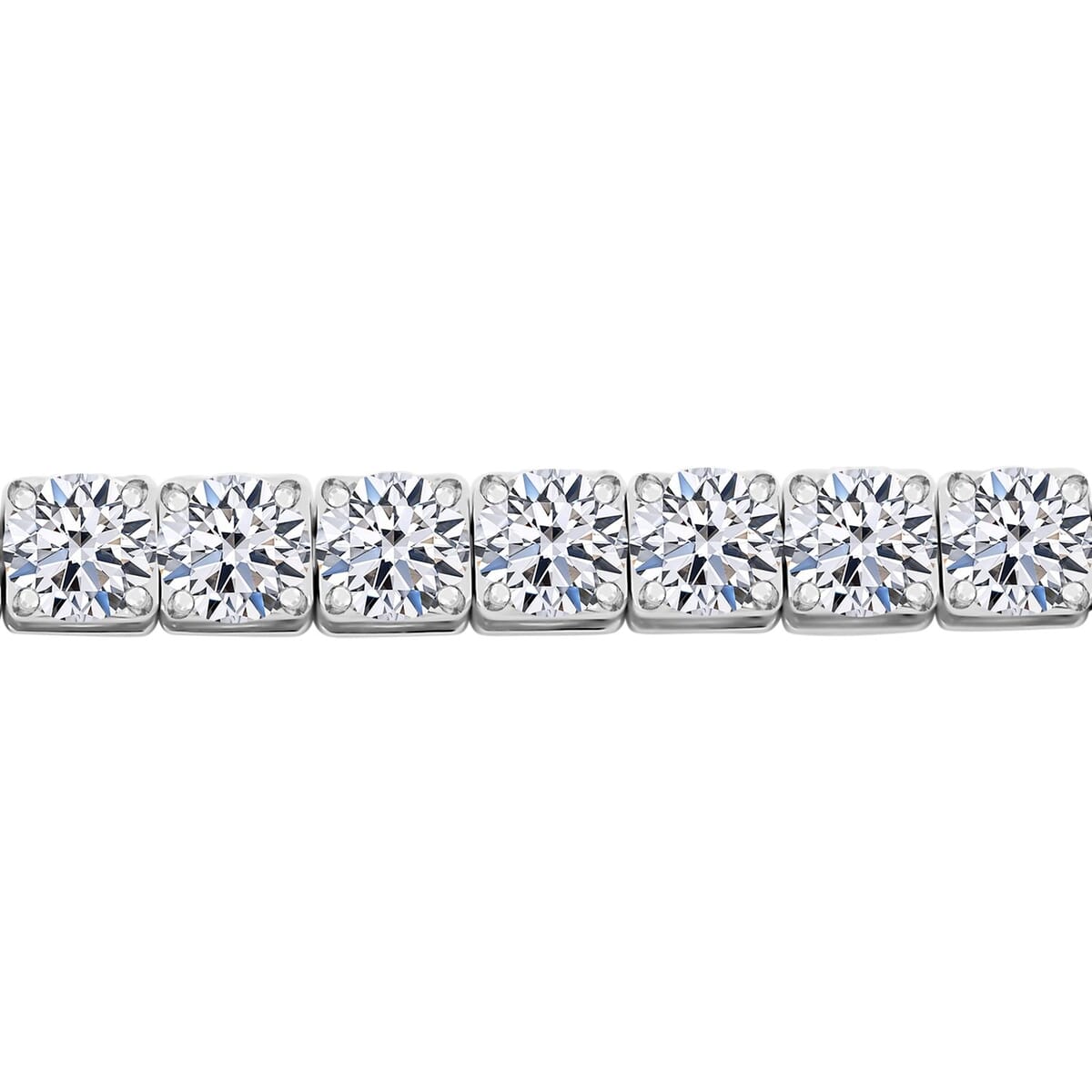 Luxuriant Lab Grown Diamond 5.00 ctw Bracelet in 14K White Gold (7.00 In) 5.42 Grams image number 3