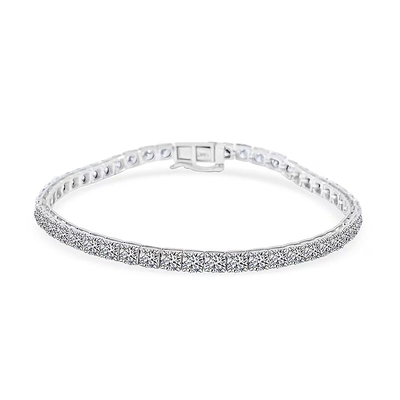 Luxuriant Lab Grown Diamond 7.00 ctw Bracelet in 14K White Gold (7.00 In) 6 Grams