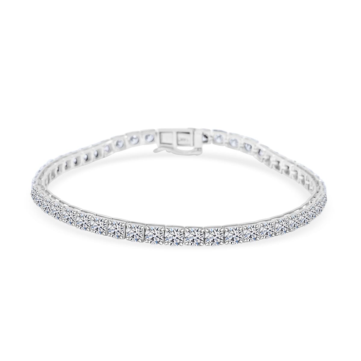 Luxuriant Lab Grown Diamond 7.00 ctw Bracelet in 14K White Gold (7.00 In) 6 Grams image number 1