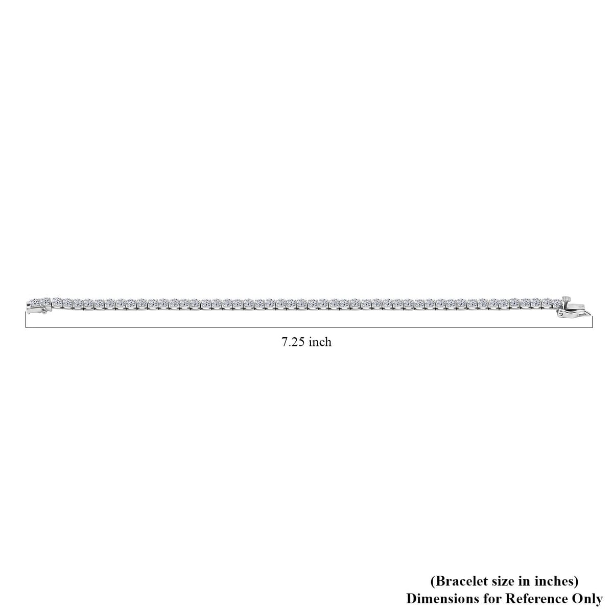 Luxuriant Lab Grown Diamond 7.00 ctw Bracelet in 14K White Gold (7.00 In) 6 Grams image number 4