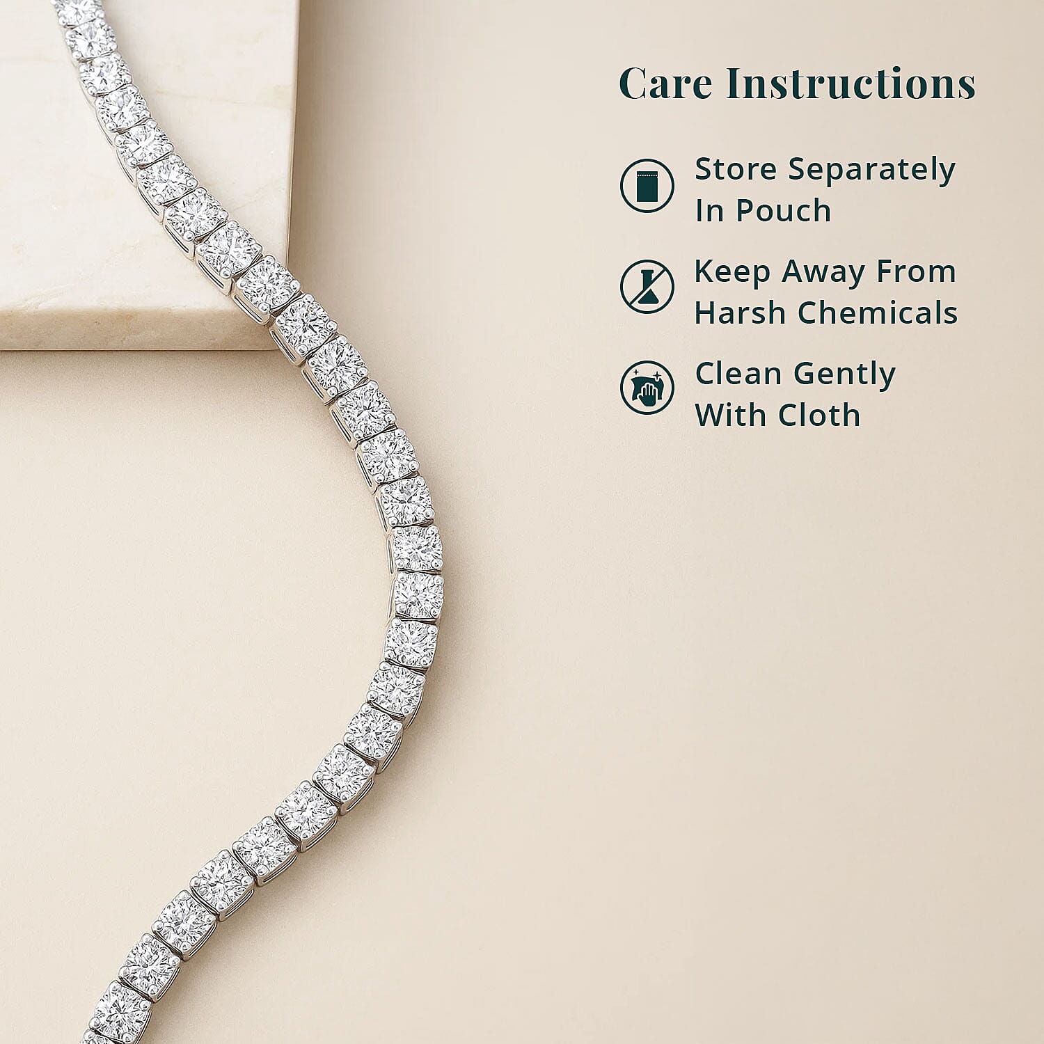 Luxuriant Lab Grown Diamond 7.00 ctw Bracelet in 14K White Gold (7.00 In) 6 Grams