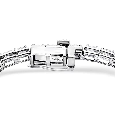 Luxuriant Lab Grown Diamond 7.00 ctw Bracelet in 14K White Gold (7.00 In) 6 Grams