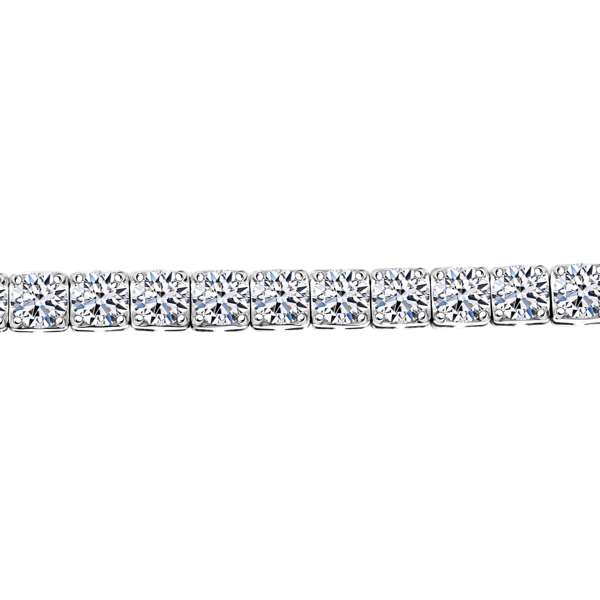 Luxuriant Lab Grown Diamond 10.00 ctw Bracelet in 14K White Gold (7.00 In) 9.26 Grams image number 1