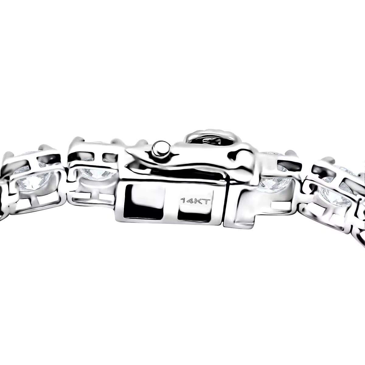 Luxuriant Lab Grown Diamond 10.00 ctw Bracelet in 14K White Gold (7.00 In) 9.26 Grams image number 7