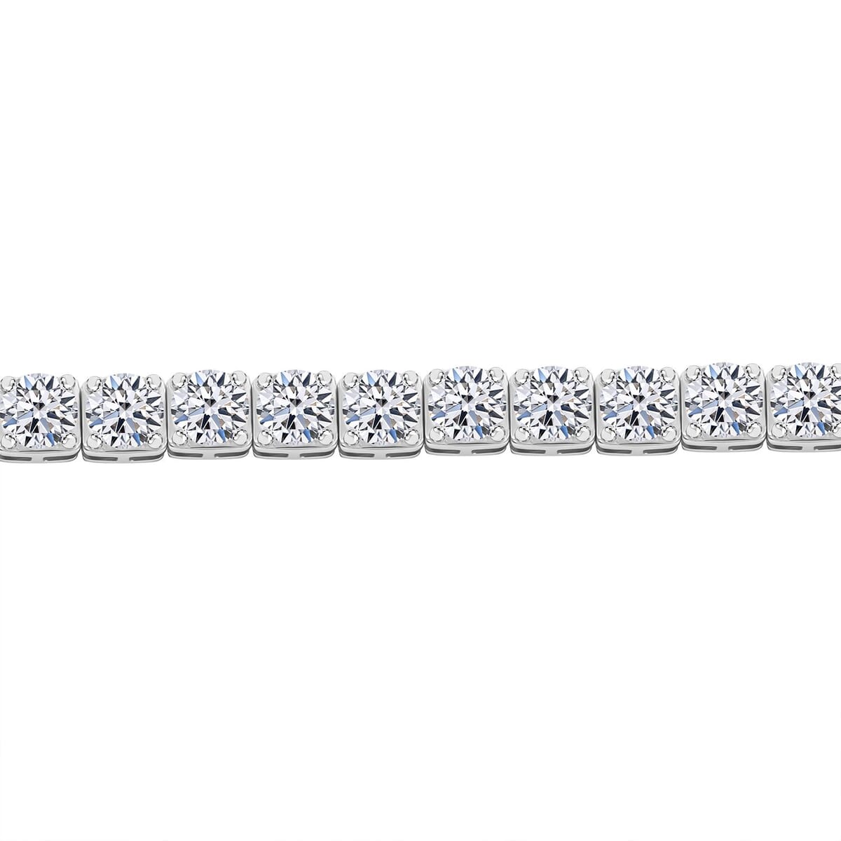 Luxuriant Lab Grown Diamond 12.00 ctw Bracelet in 14K White Gold (7.00 In) 12.22 Grams image number 1