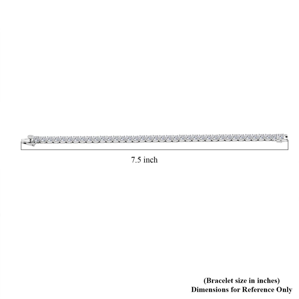 Luxuriant Lab Grown Diamond 12.00 ctw Bracelet in 14K White Gold (7.00 In) 12.22 Grams image number 3