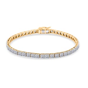 Luxuriant Lab Grown Diamond 7.00 ctw Bracelet in 14K Yellow Gold (7.00 In) 6.17 Grams
