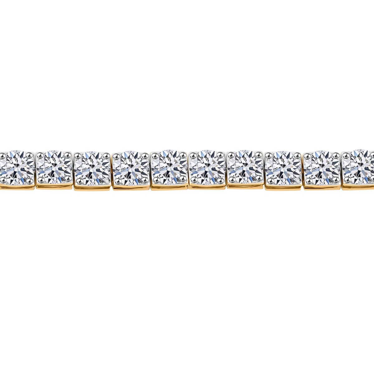 Luxuriant Lab Grown Diamond 7.00 ctw Bracelet in 14K Yellow Gold (7.00 In) 6.17 Grams image number 1