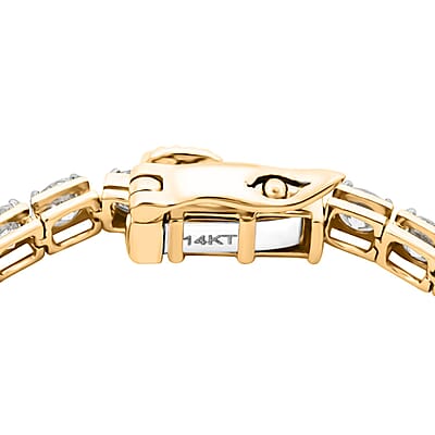 Luxuriant Lab Grown Diamond 7.00 ctw Bracelet in 14K Yellow Gold (7.00 In) 6.17 Grams