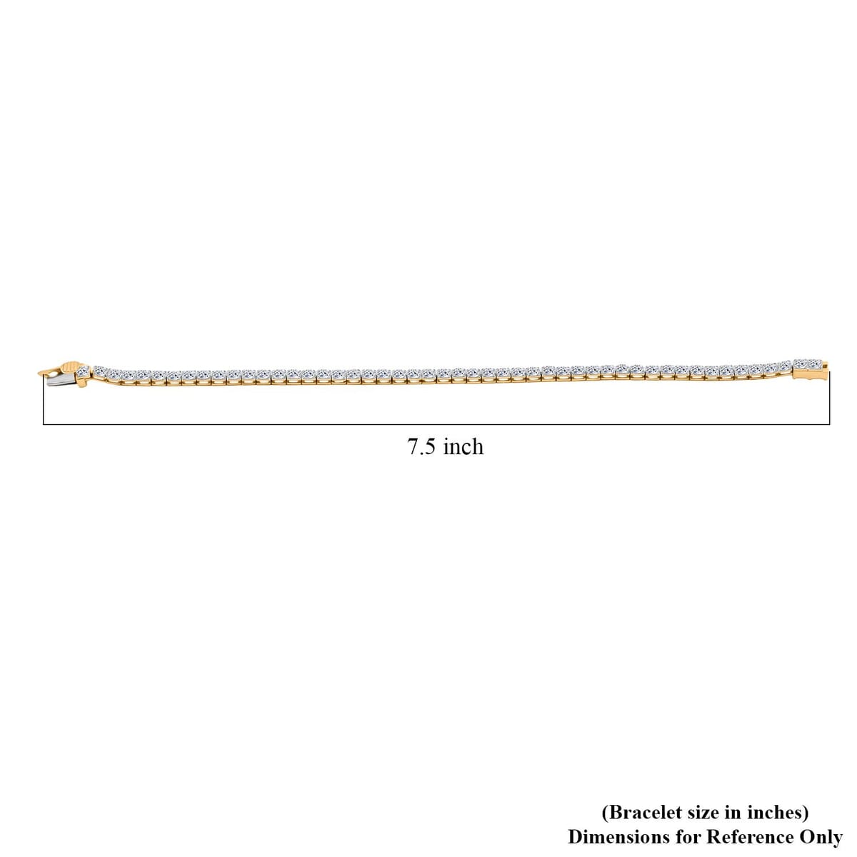 Luxuriant Lab Grown Diamond 7.00 ctw Bracelet in 14K Yellow Gold (7.00 In) 6.17 Grams image number 3