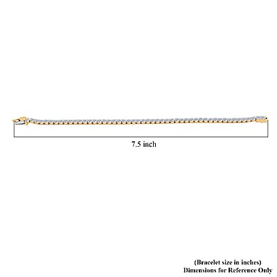 Luxuriant Lab Grown Diamond 7.00 ctw Bracelet in 14K Yellow Gold (7.00 In) 6.17 Grams