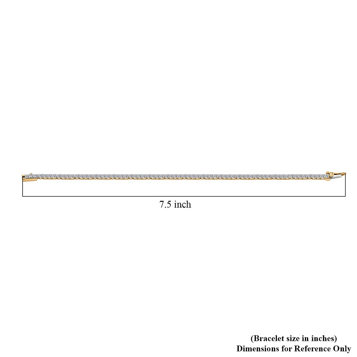 Luxuriant Lab Grown Diamond 3.00 ctw Bracelet in 14K Yellow Gold (7.00 In) 5.40 Grams image number 3