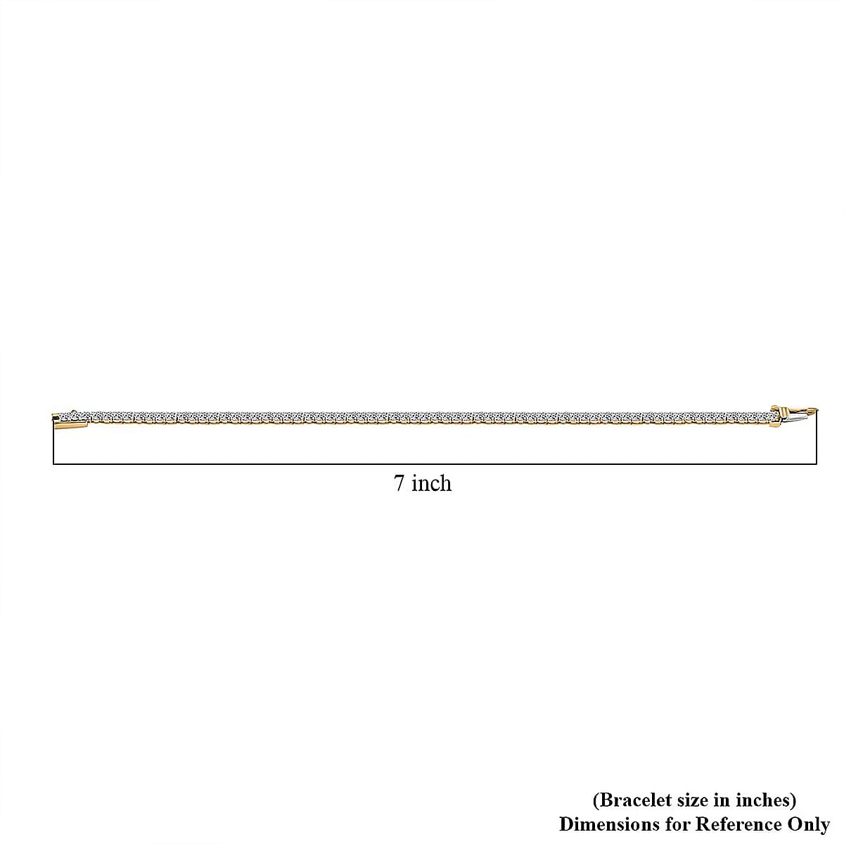 Luxuriant Lab Grown Diamond 3.00 ctw Bracelet in 14K Yellow Gold (7.00 In) 5.40 Grams image number 6