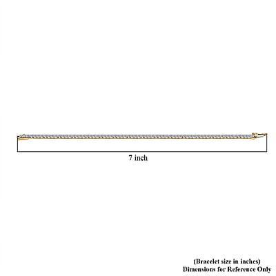 Luxuriant Lab Grown Diamond 3.00 ctw Bracelet in 14K Yellow Gold (7.00 In) 5.40 Grams