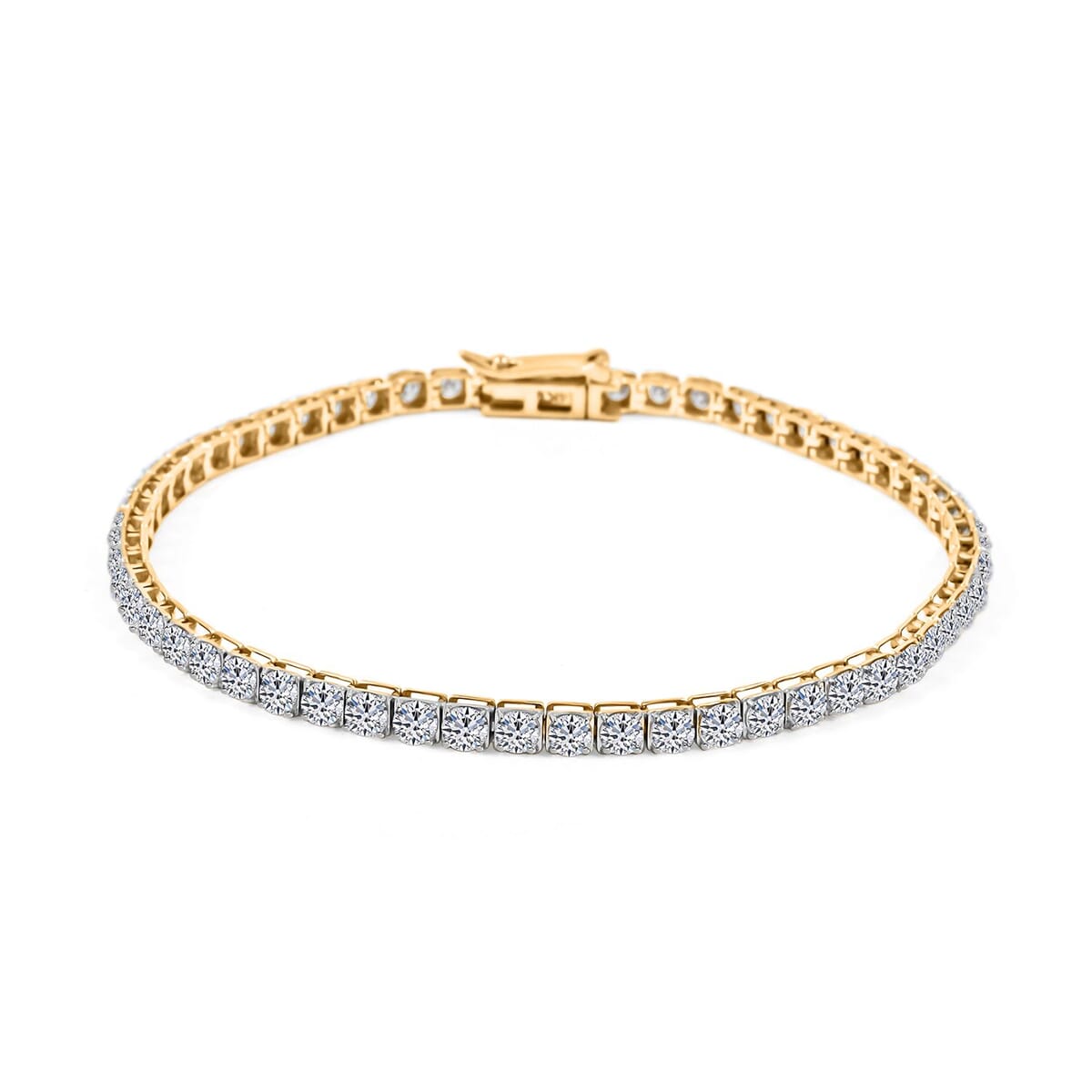 Luxuriant Lab Grown Diamond 5.00 ctw Bracelet in 14K Yellow Gold (7.00 In) 5.30 Grams image number 0