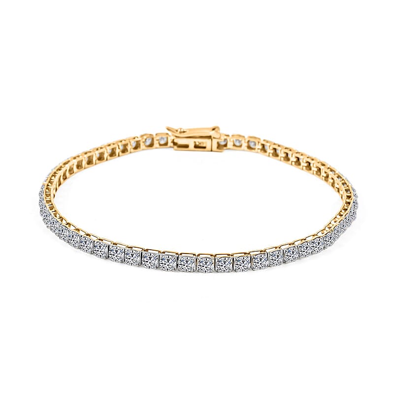 Luxuriant Lab Grown Diamond 5.00 ctw Bracelet in 14K Yellow Gold (7.00 In) 5.30 Grams