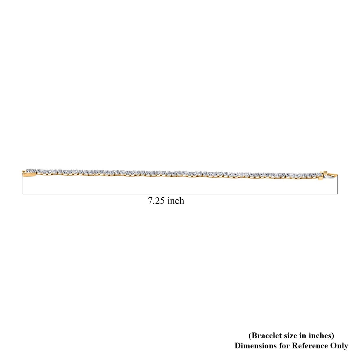 Luxuriant Lab Grown Diamond 5.00 ctw Bracelet in 14K Yellow Gold (7.00 In) 5.30 Grams image number 3