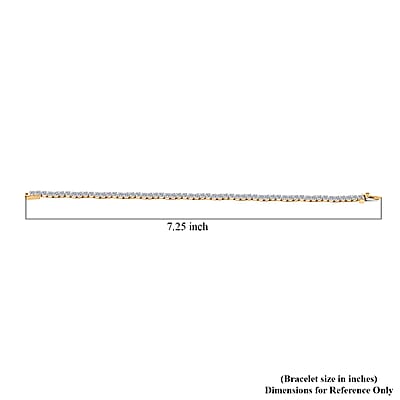 Luxuriant Lab Grown Diamond 5.00 ctw Bracelet in 14K Yellow Gold (7.00 In) 5.30 Grams