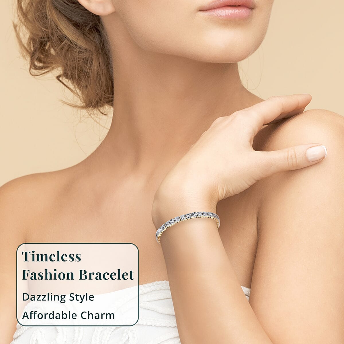 Luxuriant Lab Grown Diamond 10.00 ctw Bracelet in 14K Yellow Gold (7.00 In) 9.56 Grams image number 1