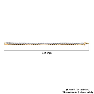 Luxuriant Lab Grown Diamond 10.00 ctw Bracelet in 14K Yellow Gold (7.00 In) 9.56 Grams