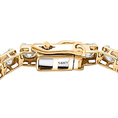 Luxuriant Lab Grown Diamond 10.00 ctw Bracelet in 14K Yellow Gold (7.00 In) 9.56 Grams