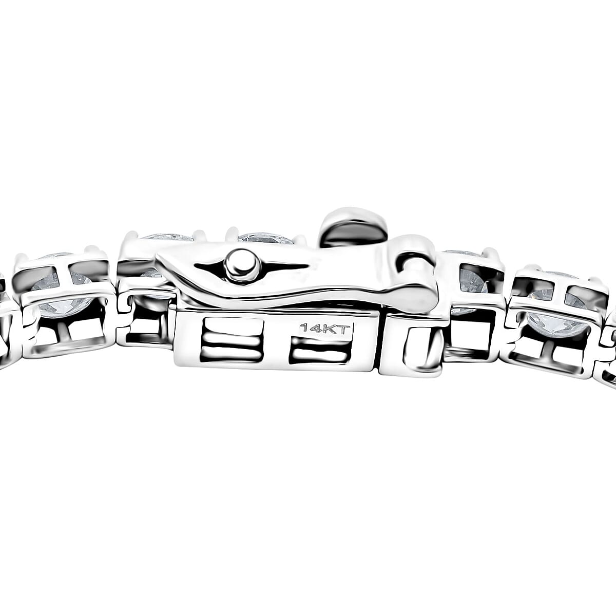 Luxuriant Lab Grown Diamond 8.00 ctw Bracelet in 14K White Gold (6.75 In) 7.10 Grams image number 2