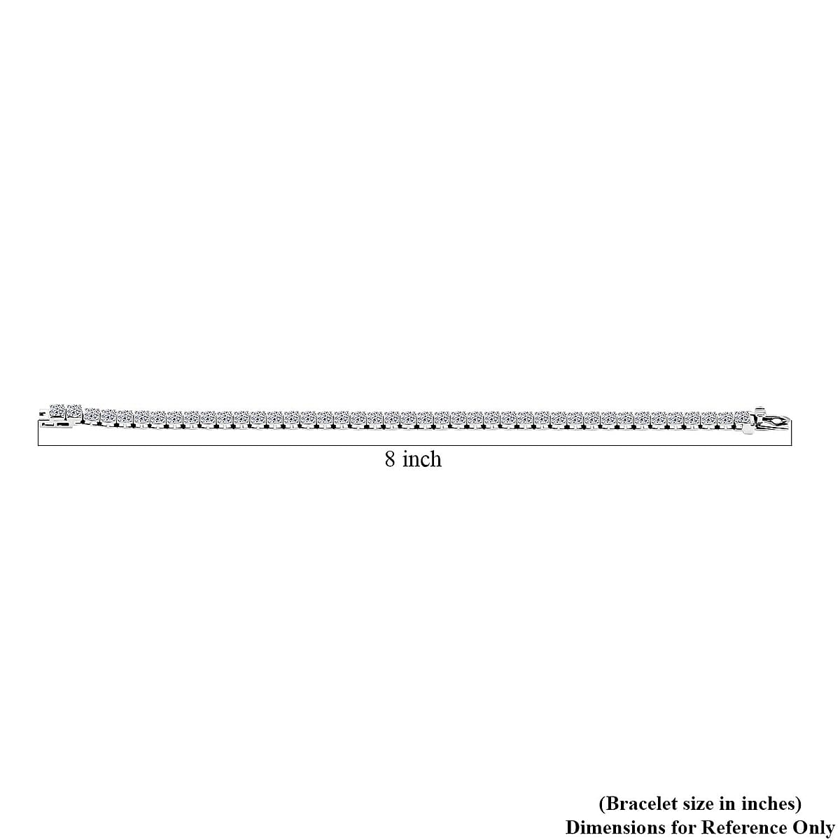 Luxuriant Lab Grown Diamond 8.00 ctw Bracelet in 14K White Gold (6.75 In) 7.10 Grams image number 3